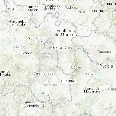 Map showing location of San Andrés Mixquic (19.225120, -98.964080)