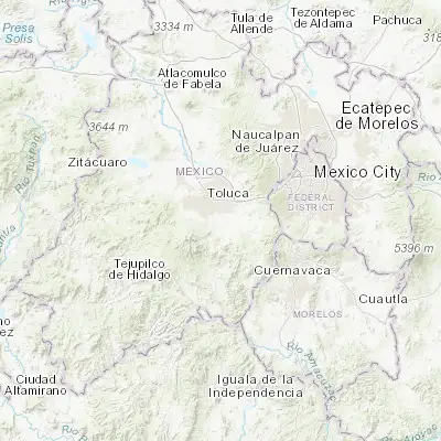 Map showing location of San Andrés Ocotlán (19.192970, -99.586120)