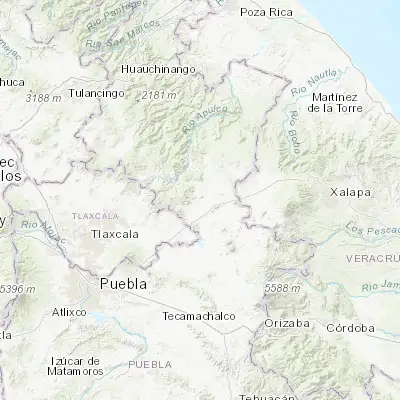 Map showing location of San Andrés Payuca (19.525630, -97.617820)