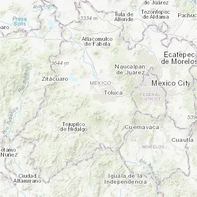 Map showing location of San Antonio Buenavista (19.260830, -99.711940)