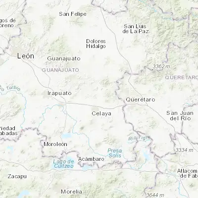 Map showing location of San Antonio Gallardo (20.628330, -100.767780)