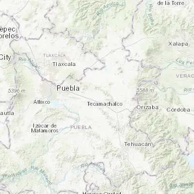 Map showing location of San Antonio Portezuelo (18.998890, -97.713610)