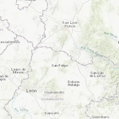Map showing location of San Bartolo de Berrios (21.612400, -101.068450)