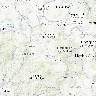 Map showing location of San Bartolo del Llano (19.590690, -99.740990)