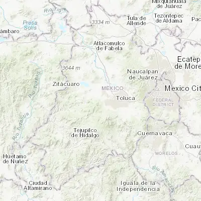 Map showing location of San Bartolo el Viejo (19.298890, -99.823890)
