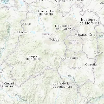 Map showing location of San Bartolomé Atlatlahuca (19.069630, -99.609810)