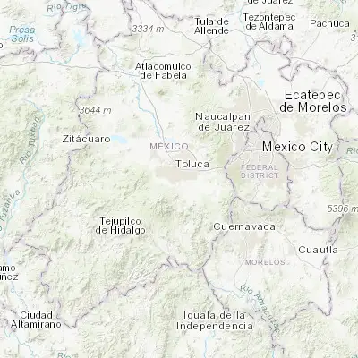 Map showing location of San Bartolomé Tlaltelulco (19.227380, -99.629640)