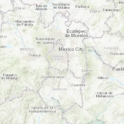 Map showing location of San Bartolome Xicomulco (19.206070, -99.068200)