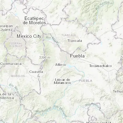 Map showing location of San Bernabé Temoxtitla (18.997220, -98.330830)