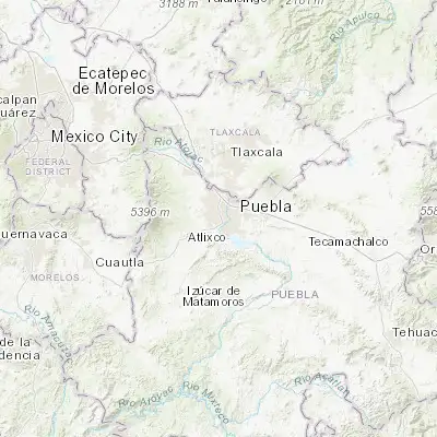 Map showing location of San Bernardino Tlaxcalancingo (19.028670, -98.276980)