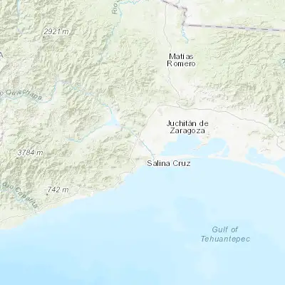 Map showing location of San Blas Atempa (16.331030, -95.225590)