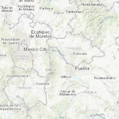 Map showing location of San Buenaventura Tecaltzingo (19.247780, -98.460560)