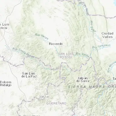 Map showing location of San Ciro de Acosta (21.650720, -99.819160)