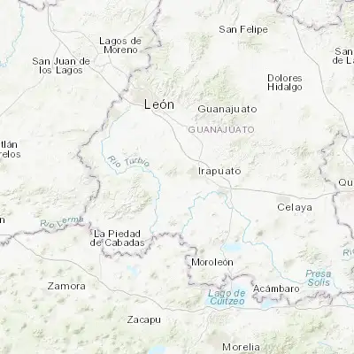 Map showing location of San Cristóbal (20.657870, -101.476830)