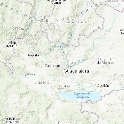 Map showing location of San Esteban (San Miguel Tateposco) (20.798890, -103.374440)