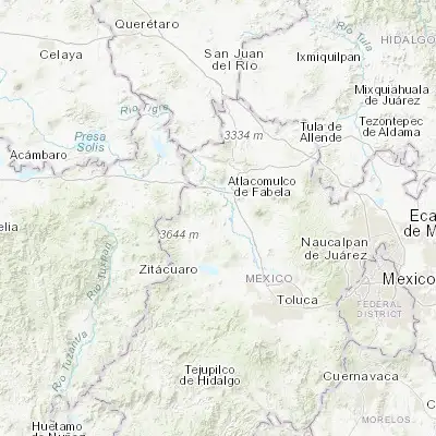 Map showing location of San Felipe del Progreso (19.714400, -99.951970)