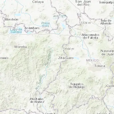 Map showing location of San Felipe los Alzati (Colonia Nueva) (19.489720, -100.373890)