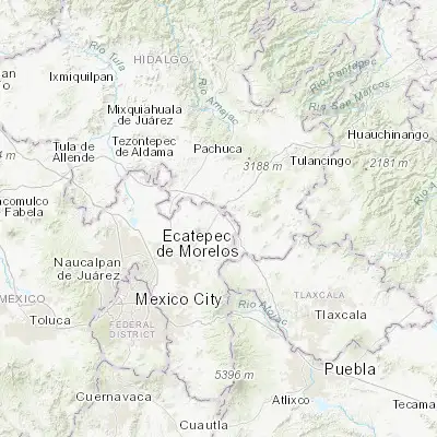 Map showing location of San Felipe Teotitlán (19.804310, -98.701060)