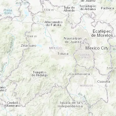 Map showing location of San Felipe Tlalmimilolpan (19.239340, -99.642150)