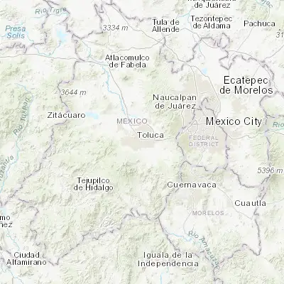 Map showing location of San Francisco Cuaxusco (19.267550, -99.619250)