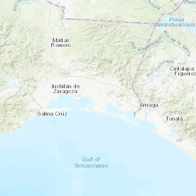 Map showing location of San Francisco del Mar (16.339870, -94.515290)