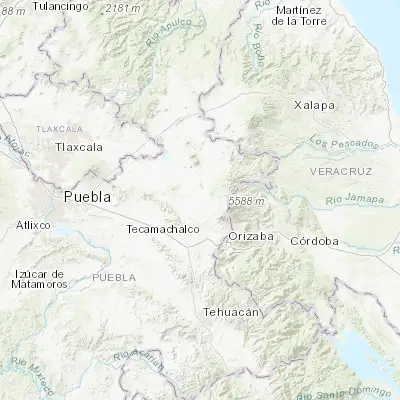 Map showing location of San Francisco Independencia (Santa María Aserrader (19.068890, -97.430280)