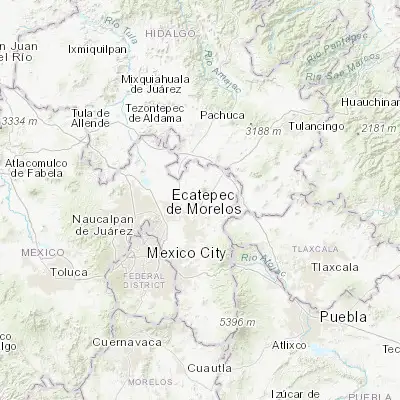 Map showing location of San Francisco Mazapa (19.691420, -98.834420)