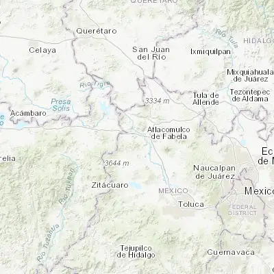 Map showing location of San Francisco Tepeolulco (19.832910, -99.988340)