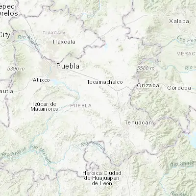 Map showing location of San Gabriel Tetzoyocán (18.757270, -97.703240)