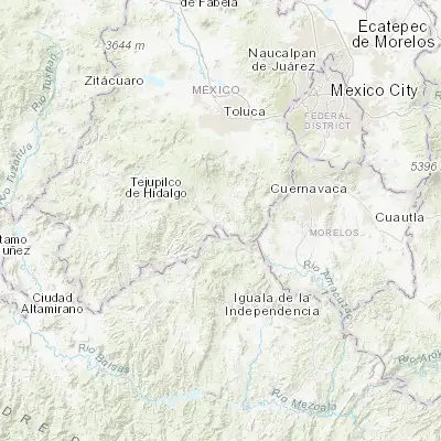 Map showing location of San Gaspar Tonatico (18.806710, -99.669170)