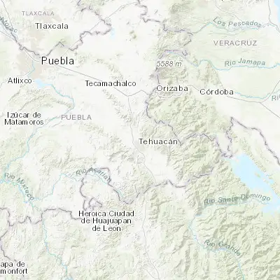 Map showing location of San Isidro Vista Hermosa (18.505560, -97.400280)