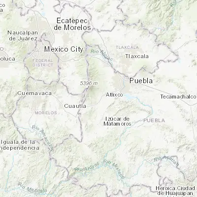 Map showing location of San Jerónimo Coyula (18.894380, -98.517060)