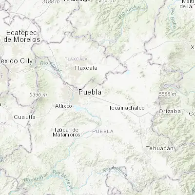 Map showing location of San Jerónimo Ocotitla (19.031270, -97.963590)