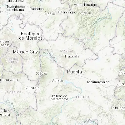 Map showing location of San Jerónimo Zacualpan (19.240830, -98.261390)