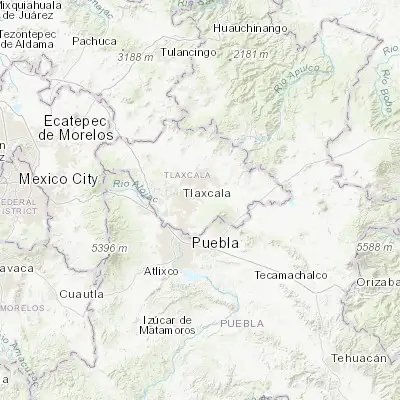 Map showing location of San José Aztatla (19.310040, -98.126550)