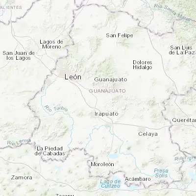 Map showing location of San José de Llanos (20.855680, -101.308970)