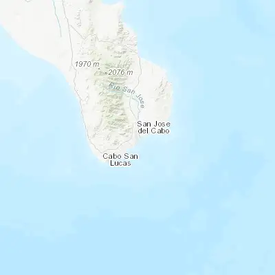 Map showing location of San José del Cabo (23.058880, -109.697710)