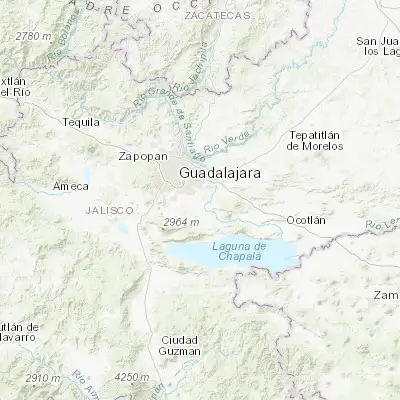 Map showing location of San José del Castillo (20.514050, -103.237960)