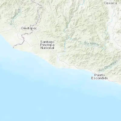Map showing location of San José del Progreso (16.095700, -97.694700)