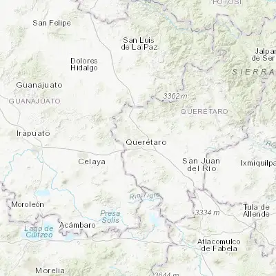 Map showing location of San José el Alto (20.653390, -100.382180)