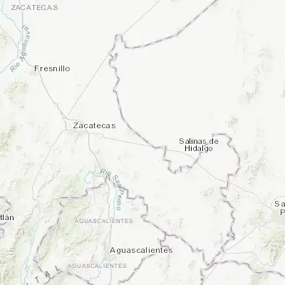 Map showing location of San José el Saladillo (El Saladillo) (22.685000, -102.037780)