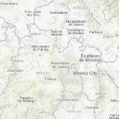 Map showing location of San José el Vidrio (19.653330, -99.384170)
