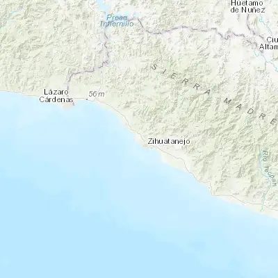 Map showing location of San José Ixtapa (Barrio Viejo) (17.702220, -101.619440)