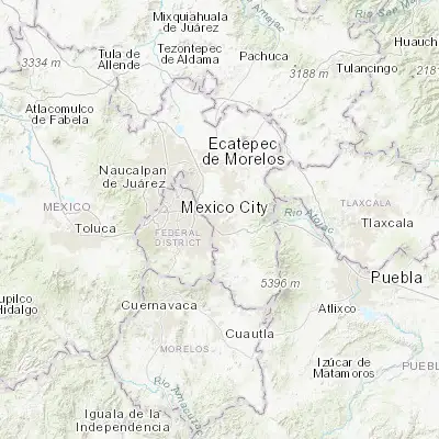 Map showing location of San José las Palmas (19.367240, -98.933680)