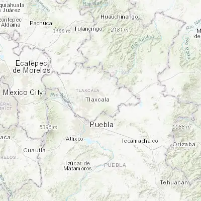 Map showing location of San José Teacalco (19.335580, -98.064550)