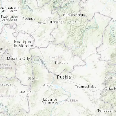 Map showing location of San José Tetel (19.433130, -98.159480)
