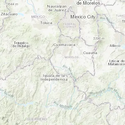 Map showing location of San José Vista Hermosa (18.654430, -99.266220)