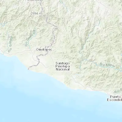 Map showing location of San Juan Colorado (16.460660, -97.954310)
