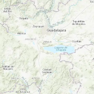 Map showing location of San Juan Cosalá (20.287560, -103.341090)