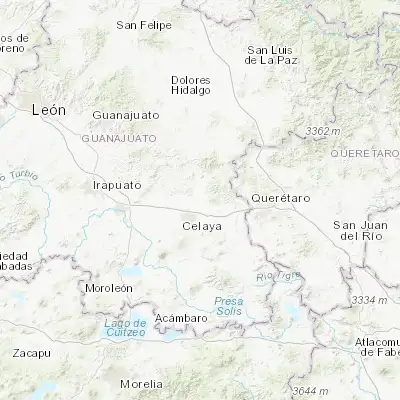 Map showing location of San Juan de la Vega (20.625210, -100.761410)